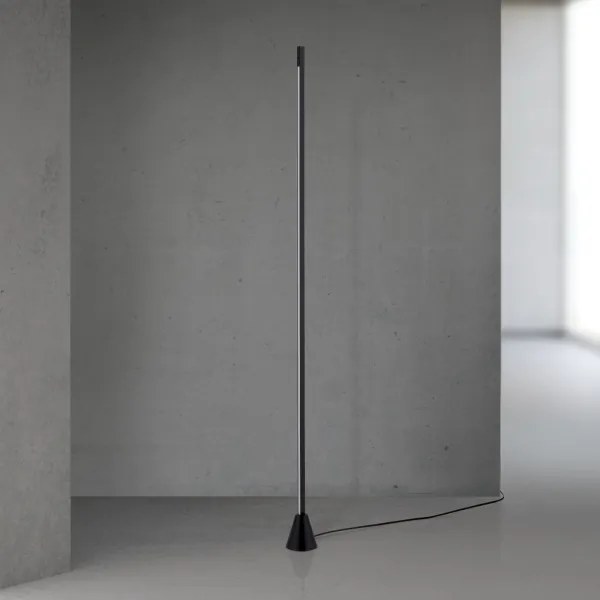 Orion- Lampă de podea LED reglabilă cu senzor de mișcare SOJIE LED/26W/230V neagră