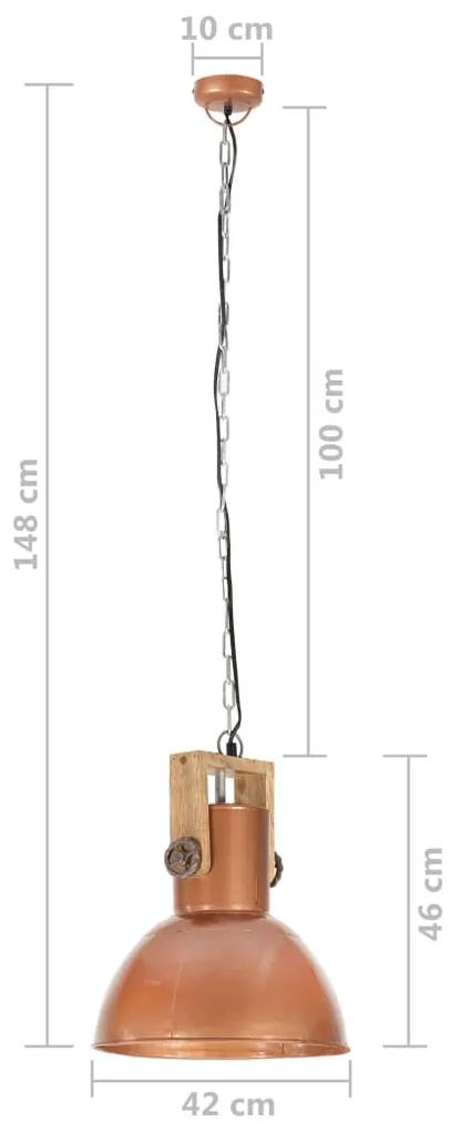 Lampa suspendata industriala 25 W aramiu 42 cm mango rotund E27 42 cm, Cupru, 1, Cupru