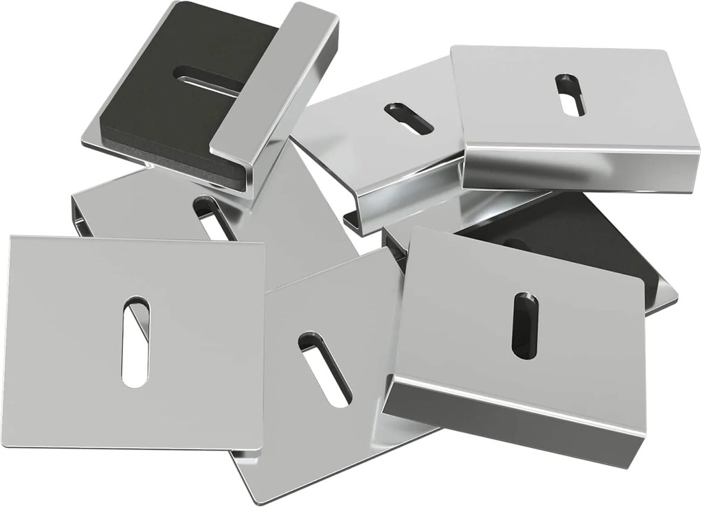 vidaXL Suport pentru oglindă 2 pcs Nichel 35 x 30 x 8,3 mm Oțel