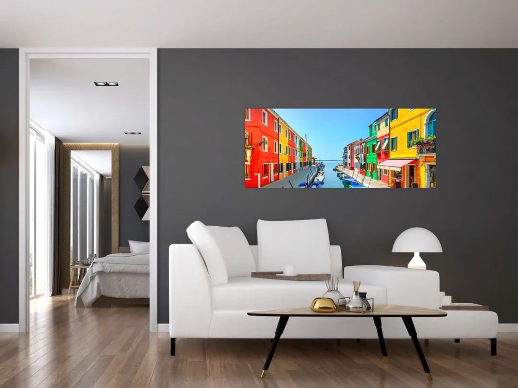 Tablou - Insula Burano, Veneția, Italia (120x50 cm)