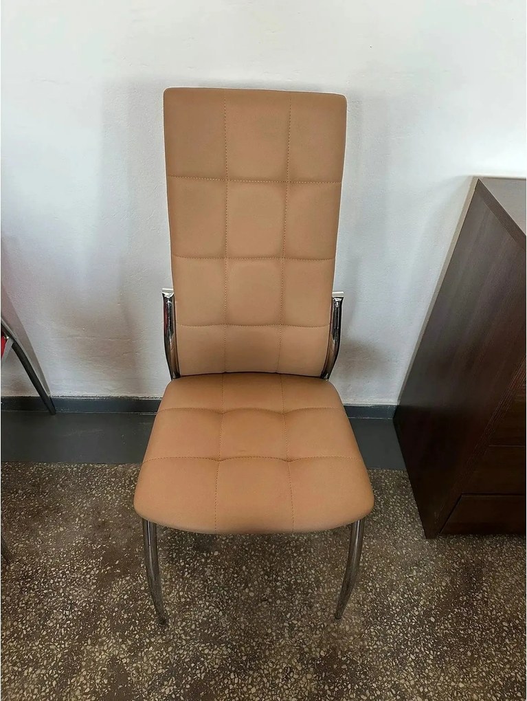 PRODUS RESIGILAT - Scaun B30, maro/crom, piele ecologica/otel