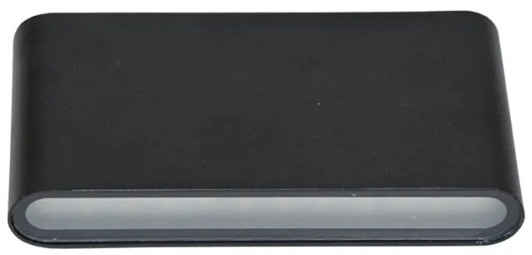 Aplică LED de exterior Ecolite ZFP12-CR BRICK 2xLED/6W/230V IP65 negru