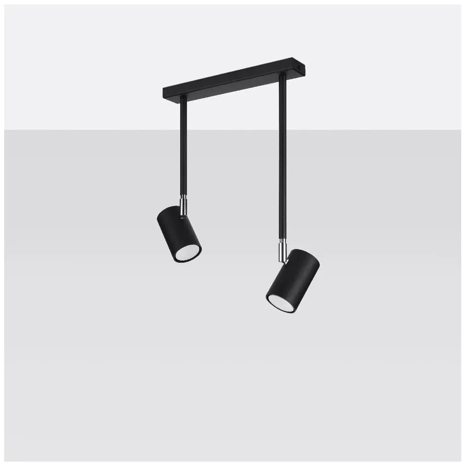 Spot negru 10x30 cm Jones – Sollux