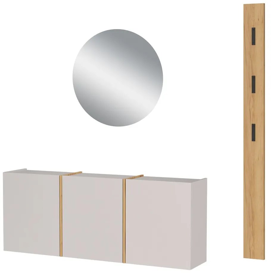 Set pentru hol crem/în culoare naturală 168x200x27 cm Libbiano – Germania