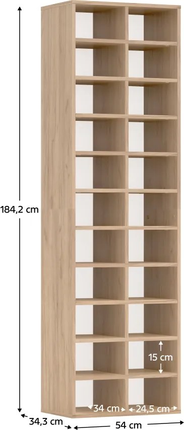 Raft înalt/pantofar, stejar artizanal, IGNO