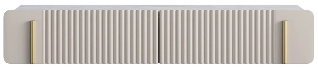 Masuta de toaleta suspendata Malmi 100 cm cu sertare - cashmir / crema bianca / gold