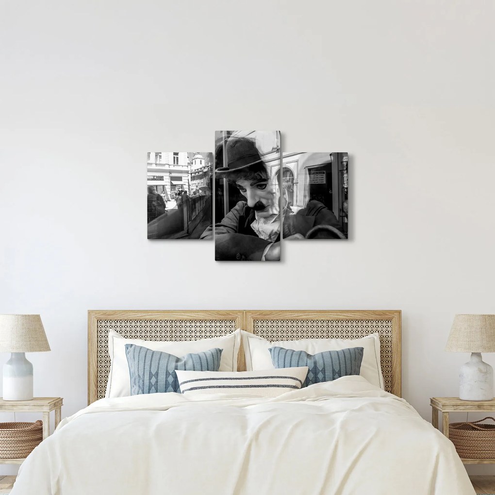 Tablou - Charles Chaplin la Praga (90x60 cm)