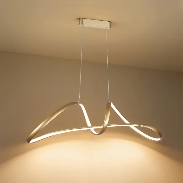 Brilagi-LED Lustra reglabilă pe cablu TWISTER LED/60W/230V 3000-6000K aurie+telecomandă