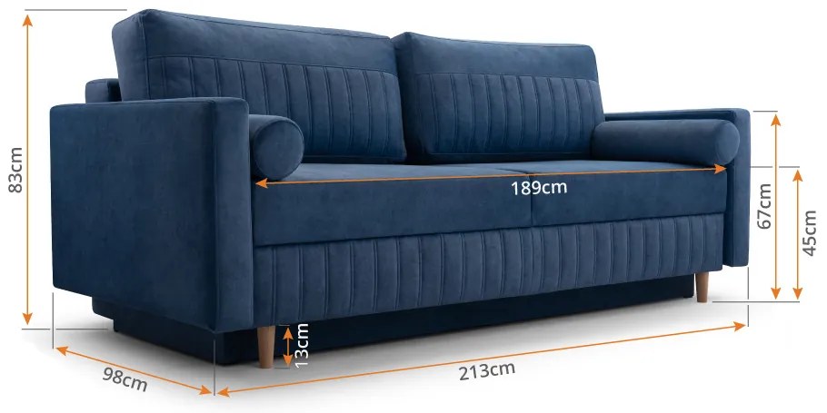 Canapea două locuri Siera (gri deschis) . 1071497