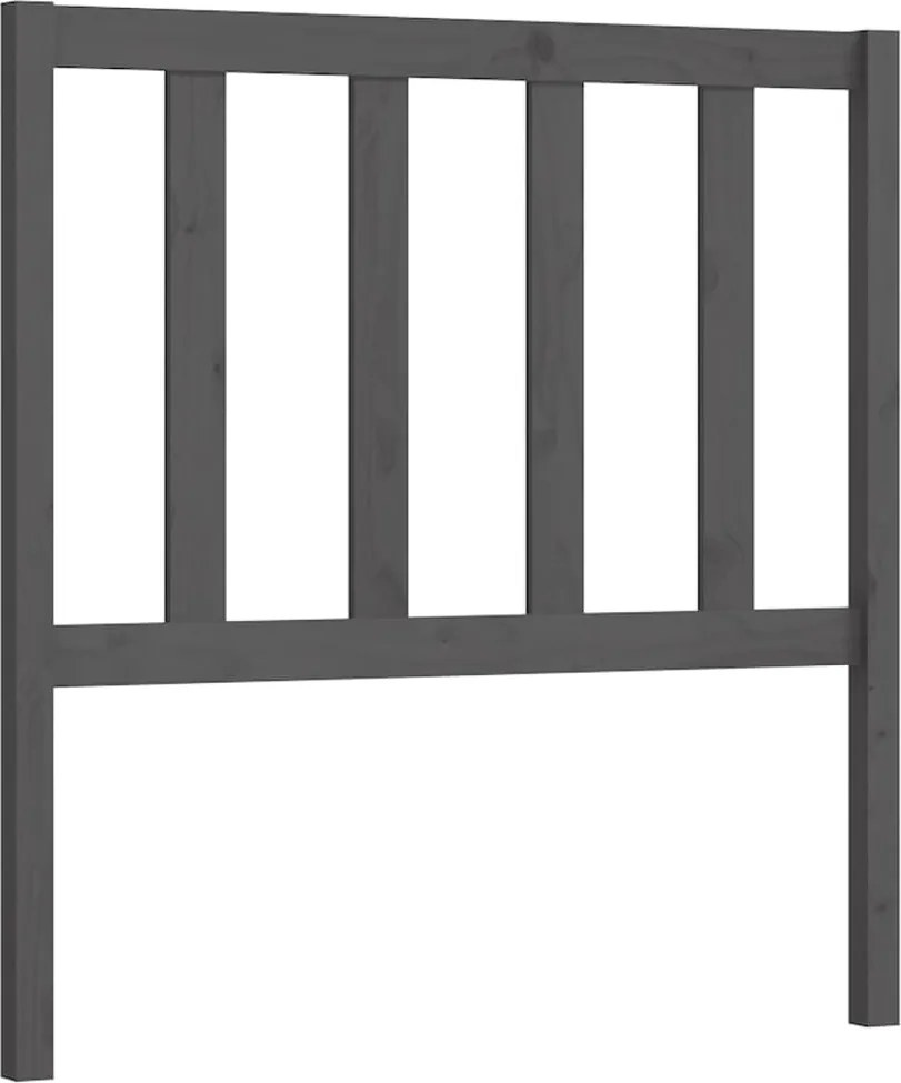 vidaXL Tăblie de pat, gri, 96x4x100 cm, lemn masiv de pin