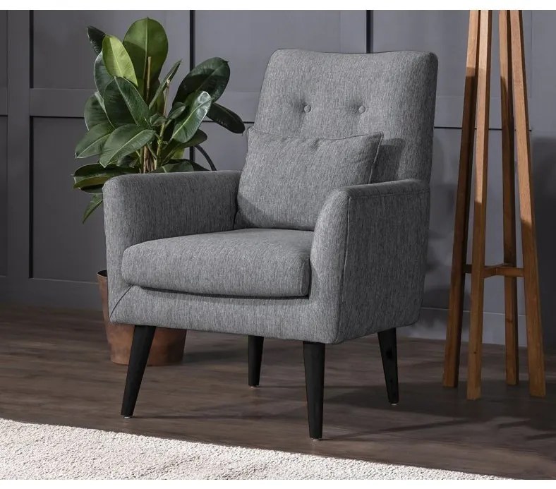 Set Canapea Extensibilă si Fotoliu Aqua - S, Gri Inchis