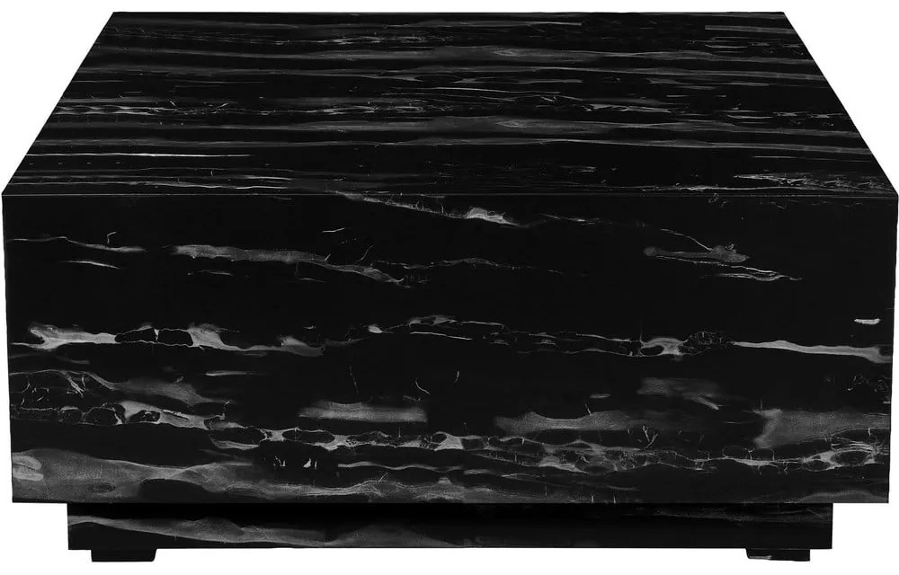Măsuță de cafea neagră cu aspect de marmură 100x100 cm Vito - Støraa