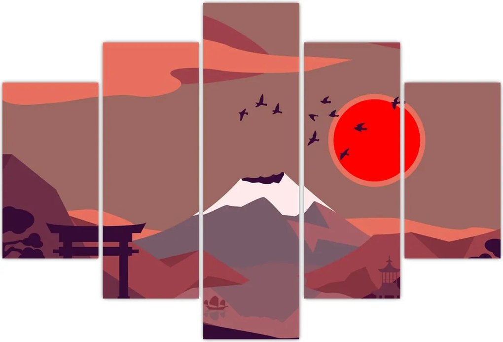 Tablou - Munții Fuji (150x105 cm)