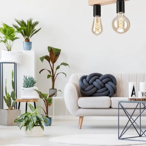 Lustră aplicată VITO 2xE27/60W/230V fag