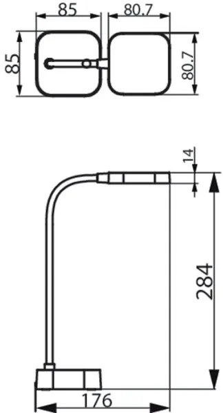 Philips ROCK LED lampă de birou tactilă, dimabilă, 5W/5V, 1800 mAh