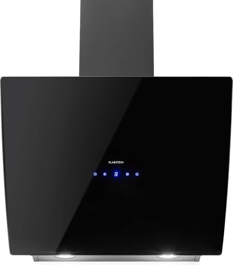 Klarstein ANNABELLE 60, hotă pentru aburi, sticlă, 641 m3 / h, panou tactil, negru