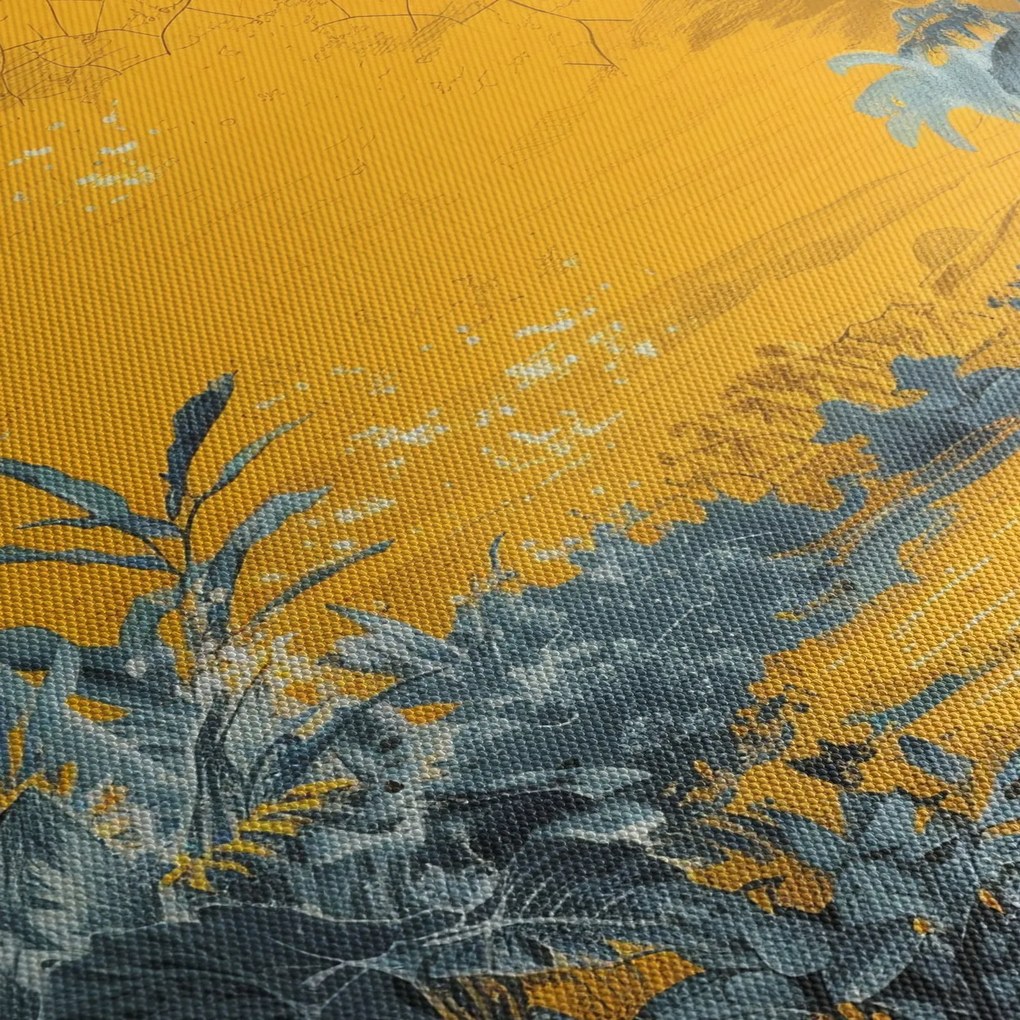 Tablou - Elefant în natură (cu ceas) (90x30 cm)