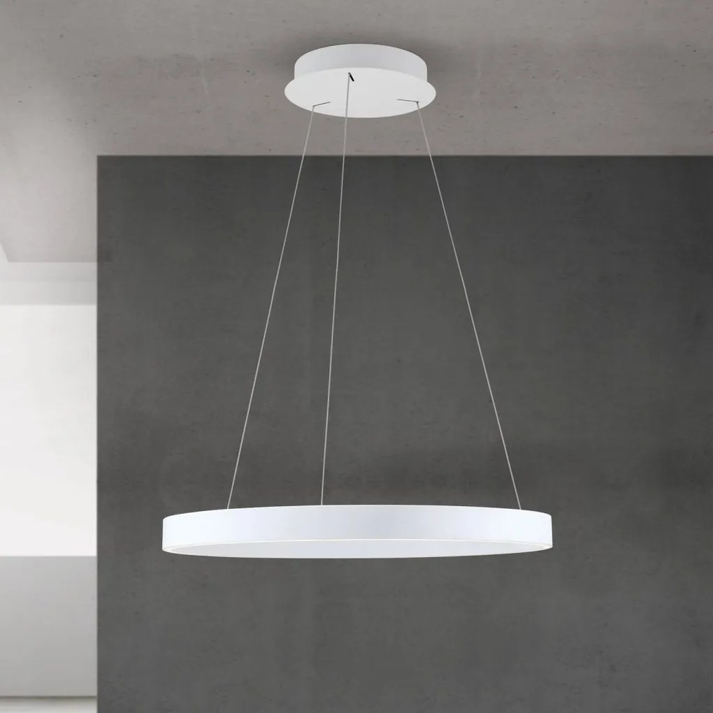Lustra LED circulara iluminat sus si jos KOLK alb 60cm