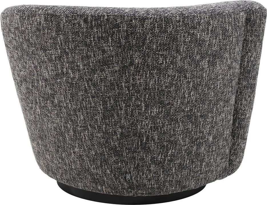 Fotoliu pivotant design elegant LUX Colin left, cambon negru 115434 HZ