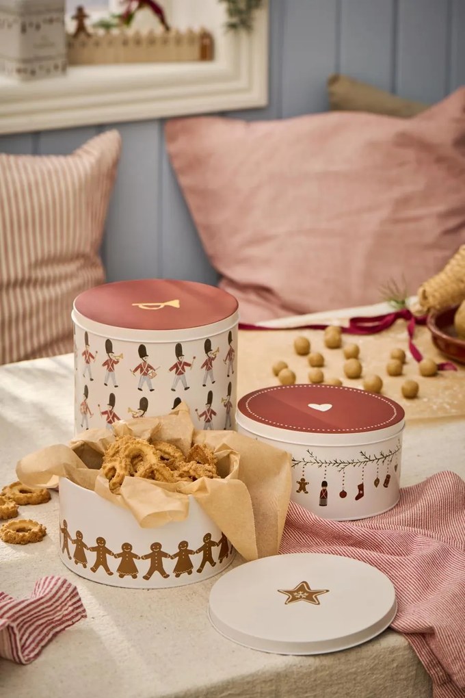 IB Laursen Cutie metalica pentru fursecuri MY NOSTALGIC CHRISTMAS - GUARDS rotunda