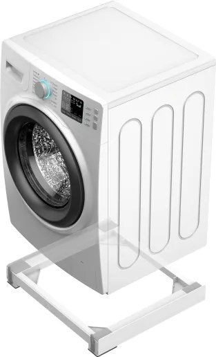 Meliconi 656146 - Suport anti-vibrații pentru mașina de spălat, cu roți extensibile, 61 cm, alb