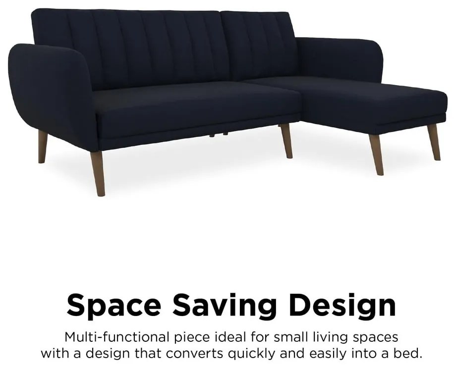 Colțar extensibil albastru închis Brittany - Novogratz