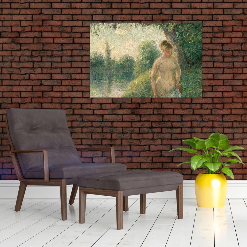 Tablou - Camille Pissarro, The Bather, reproducere (90x60 cm)