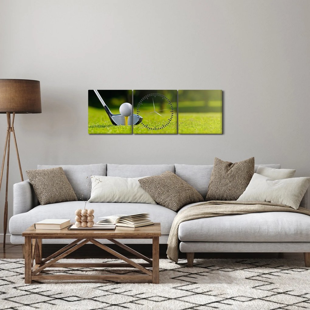 Tablou - Golf (cu ceas) (90x30 cm)