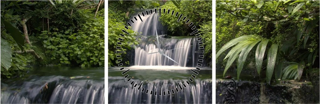 Tablou - Cascade (cu ceas) (90x30 cm)