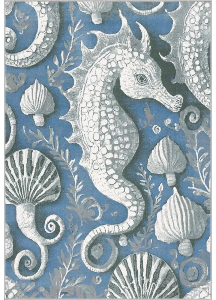 Covor pentru copii albastru 160x230 cm Seahorse – FD