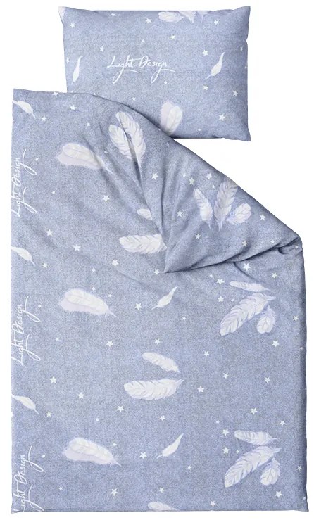 Lenjerie de pat din microfibra Culoare albastru BRYCE + husa de perna 40x50 cm gratuit