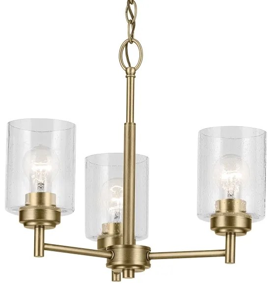 Lustră pe lanț Kichler KL-WINSLOW3-NBR WINSLOW 3xE27/60W/230V alamă