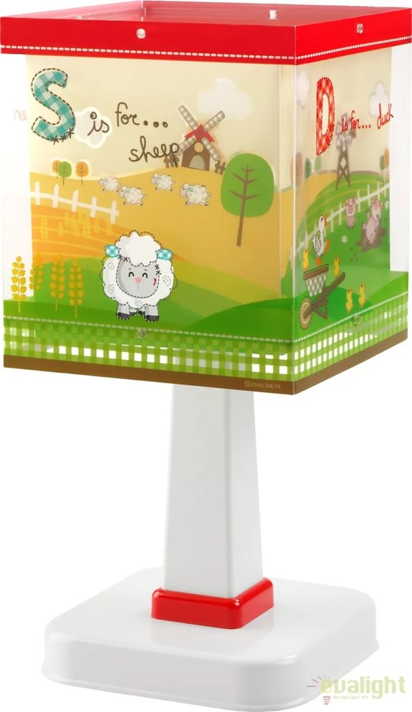 Veioza camera copii cu imagini imprimate, My Little Farm 64401 DB