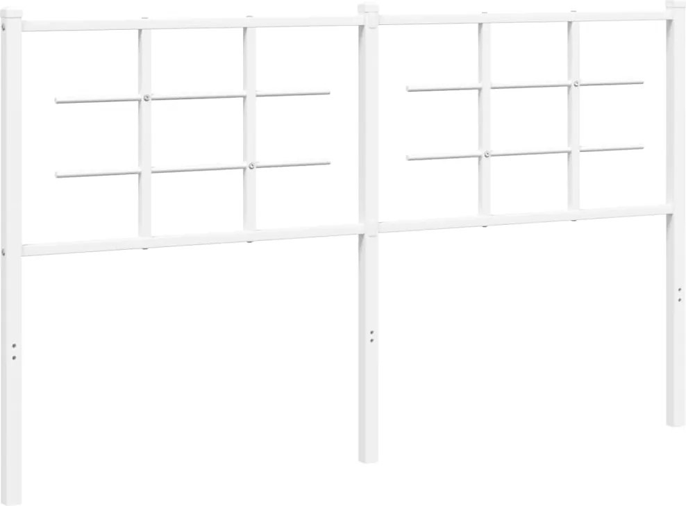 vidaXL Tăblie de pat de schimb metalică, alb, 150 cm