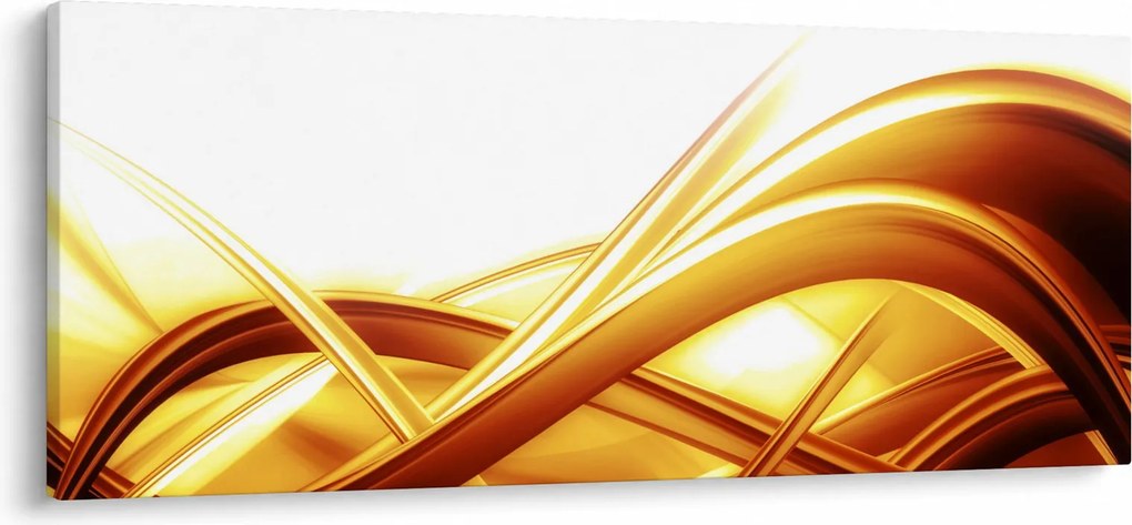 Tablou - Abstrac galben (120x50 cm)