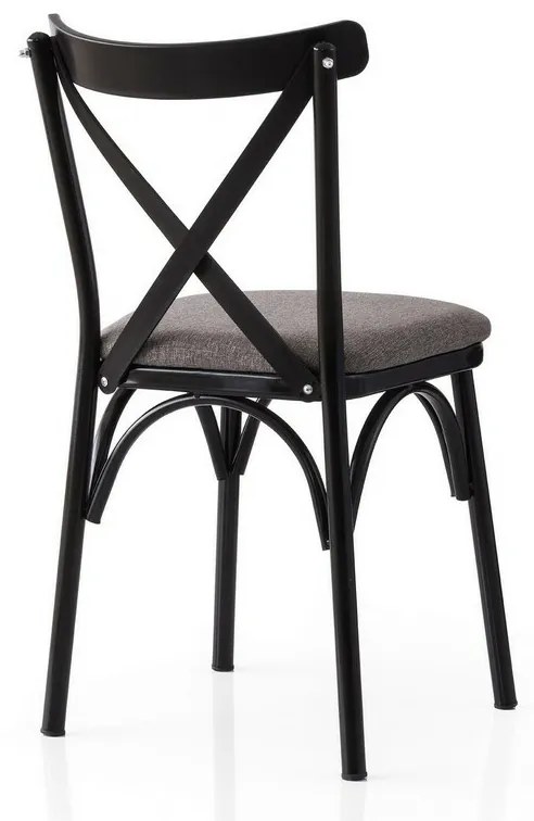 Set de scaune de sufragerie Ekol Grey and Black, 2buc.