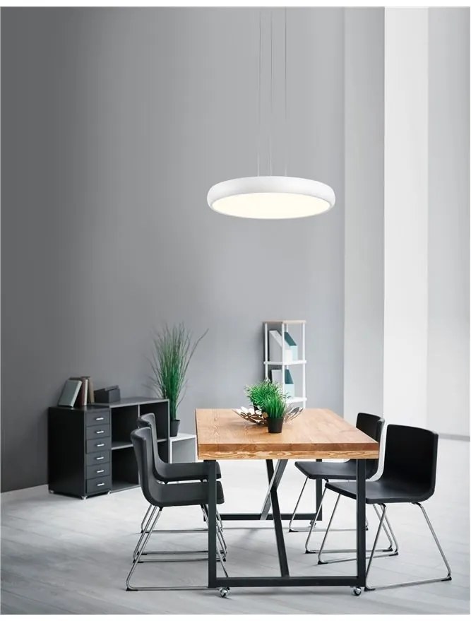 Lustra LED suspendata design modern Gap, alb