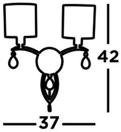 Lampă de perete ALBERTO 2xE14/60W/230V Searchlight 1602-2AB