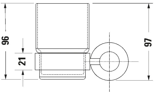 Duravit 99204600 D-CODE - Suport pentru periuțe de dinți montat pe perete, pentru partea dreaptă, negru mat