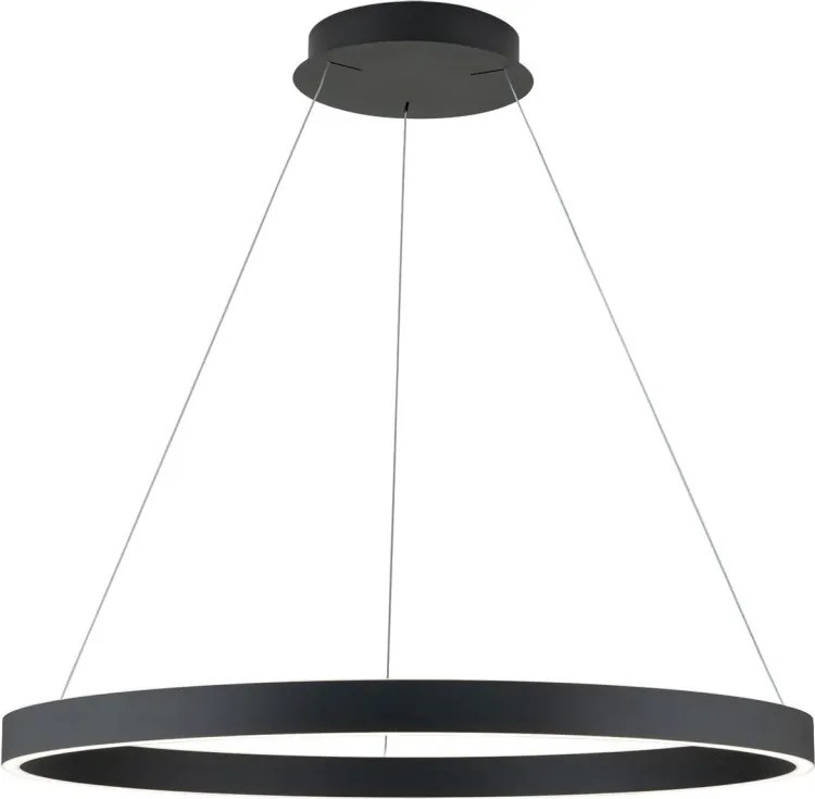 Lustra LED circulara iluminat sus si jos KOLK negru 80cm