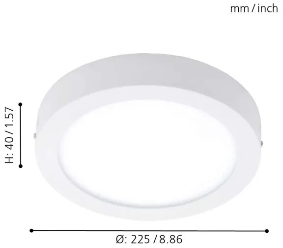 Eglo 96669 - Plafonieră LED RGBW dimerizabilă FUEVA-C LED/15,6W/230V BT