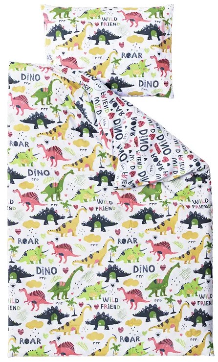 Lenjerie de pat din bumbac WILD FRIEND alba Dimensiune lenjerie de pat: 70 x 90 cm | 140 x 200 cm