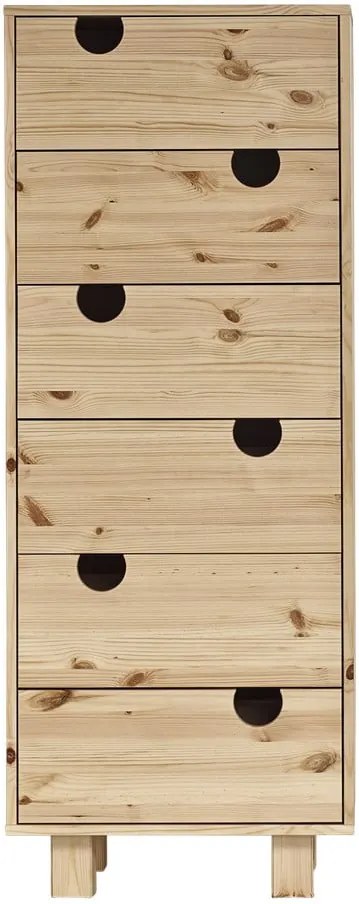 Comodă cu șase sertare Karup Design House Natural/Natural