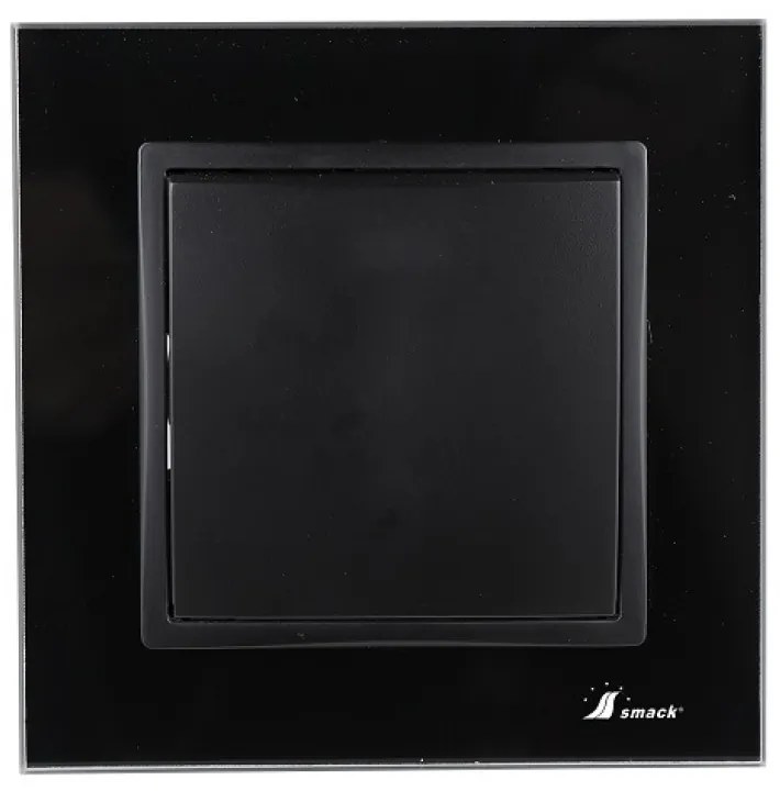 Intrerupator simplu Elit'S, Rama sticla 10A Sf 8001 FKB negru
