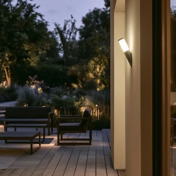 BRILAGI - Lampă de perete pentru exterior cu senzor ELIA 1xE27/20W/230V IP44 antracit