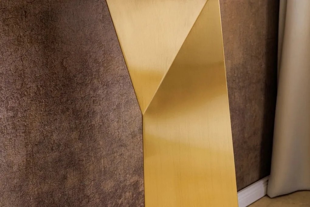 Consola design modern, Metal, Auriu, Marmura, Alb, EXTRAVAGANCIA 140cm