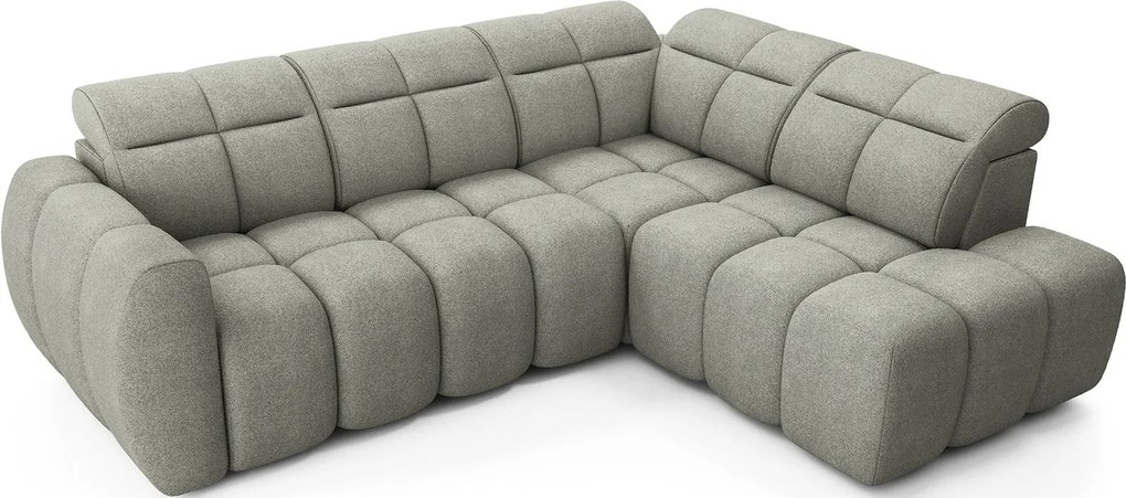 Colțar lemn masiv Extensibil Falcon 258x208cm Ladă Depozitare Personalizabil Electric - Royal 18, Stânga