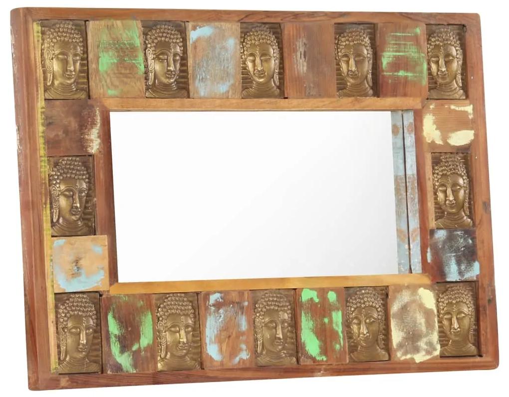 Servanta placi Buddha, 80 x 50 cm, lemn masiv reciclat 1, 80 x 50 cm