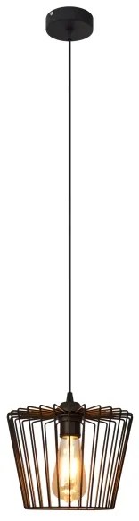 Lustră pe cablu TORRI 1xE27/15W/230V d. 23 cm negru