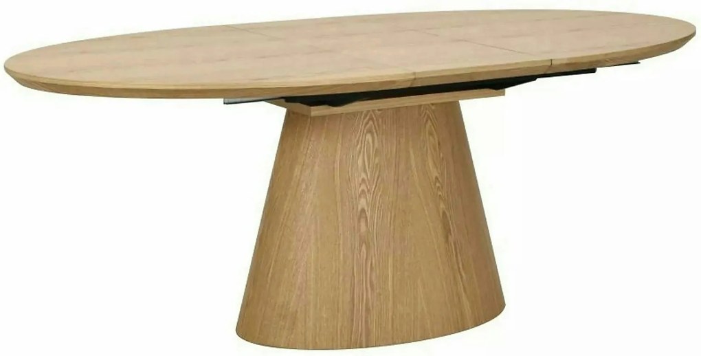 Masă extensibilă MAROCCO, stejar, furnir/MDF, 160–200x100x75 cm